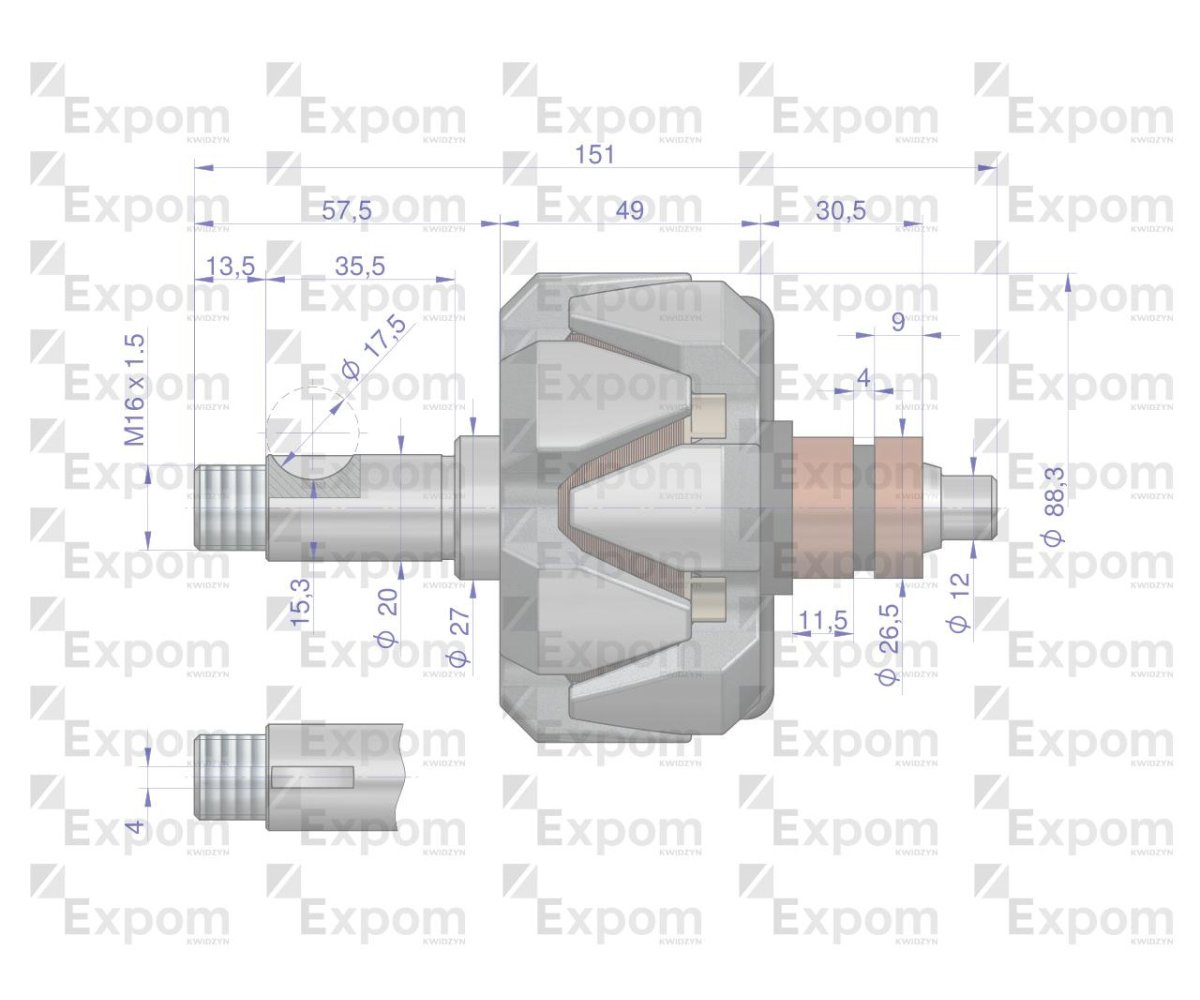 Wirnik alternatora 9515672EX C-385 Nowy Typ EXPOM KWIDZYN eu