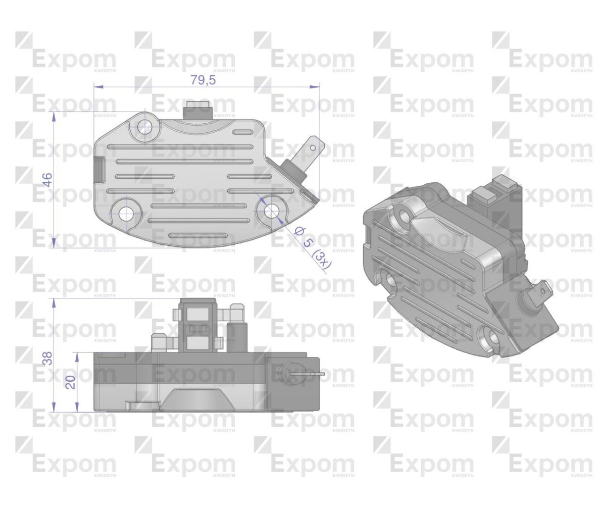 Regulator napięcia alternatora AX230000 AX260000EX C-330 C-360 Nowy Typ EXPOM KWIDZYN eu