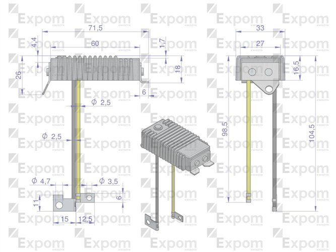 Regulator napięcia alternatora EX241020 MF3 Nowy Typ EXPOM KWIDZYN eu