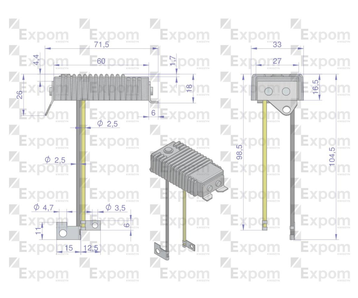 Regulator napięcia alternatora EX241020 MF3 Nowy Typ EXPOM KWIDZYN eu