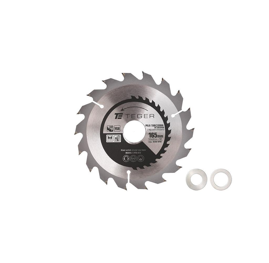 Piła tarczowa do drewna z węglikiem spiekanym 165x30x18T / TEGER