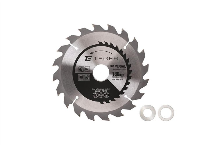 Piła tarczowa do drewna z węglikiem spiekanym 180x30x20T / TEGER