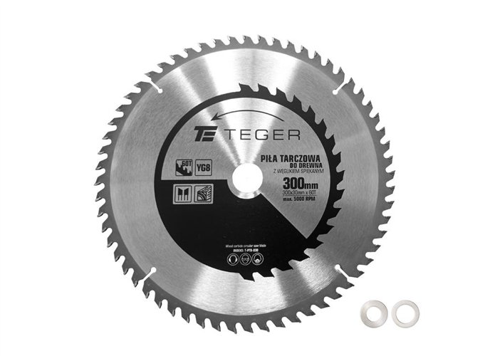 Piła tarczowa do drewna z węglikiem spiekanym 300x30x60T / TEGER
