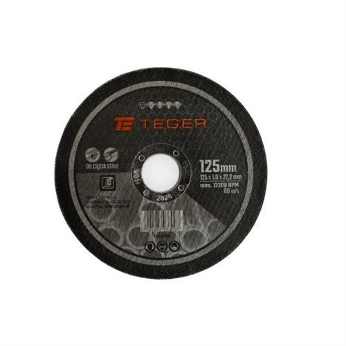 Tarcza korundowa do cięcia 125x 1.0 mm sprzedawane po 10 szt. TEGER