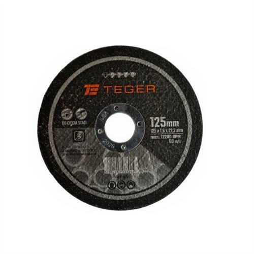 Tarcza korundowa do cięcia 125x 1.6 mm sprzedawane po 10 szt. TEGER