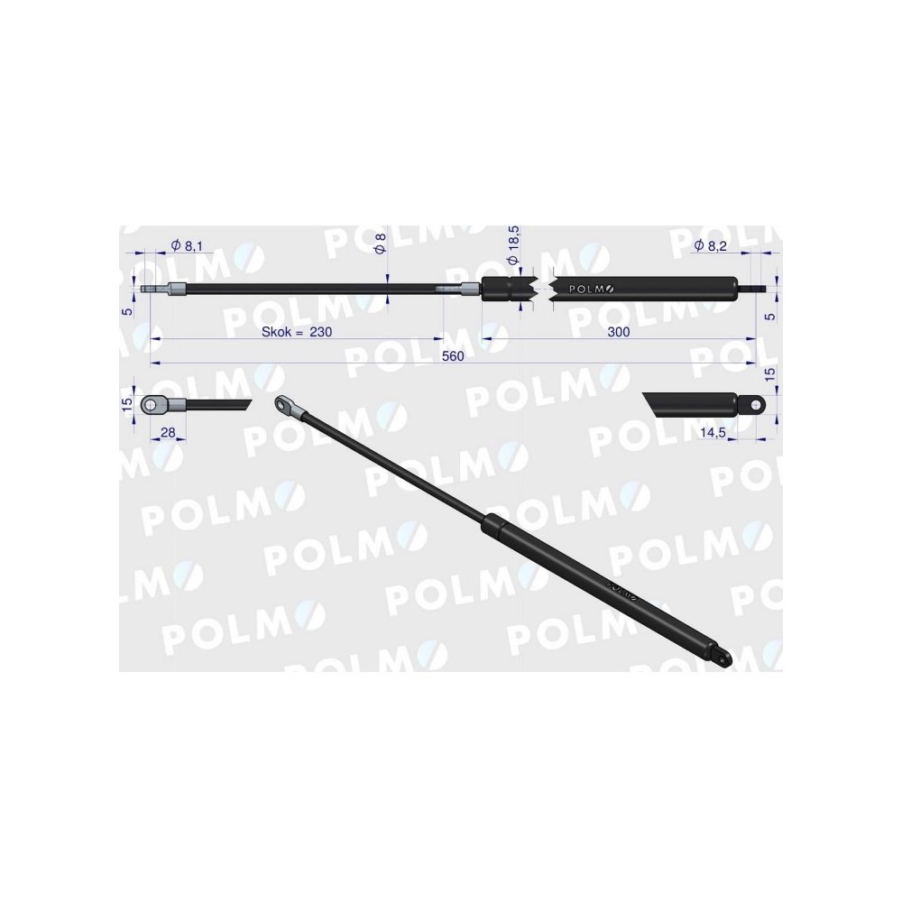 Siłownik New Holland 320792350 POLMO