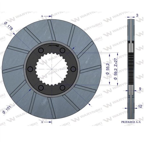 Tarcza hamulcowa. RENAULT Waryński