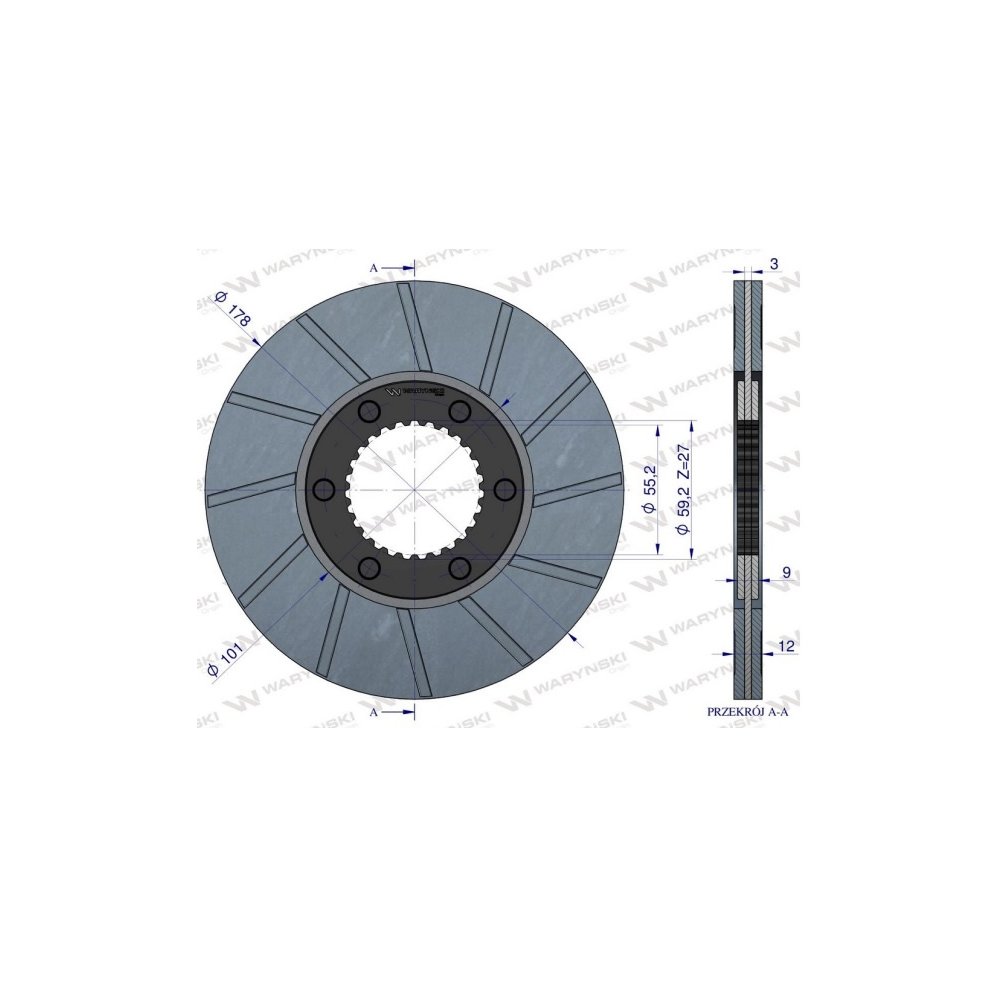 Tarcza hamulcowa. RENAULT Waryński