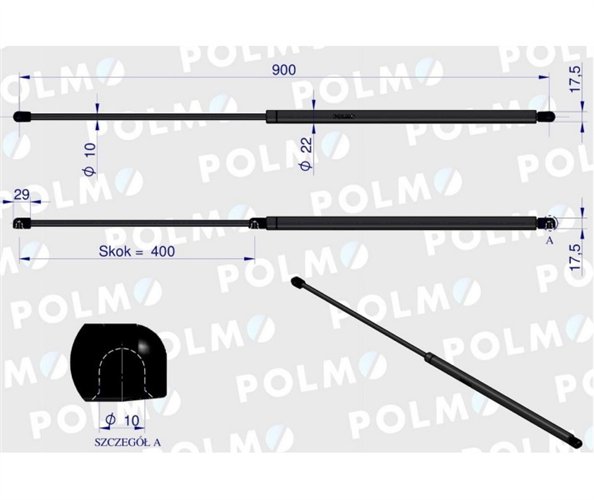Siłownik podnoszenia maski New Holland 82007029 POLMO