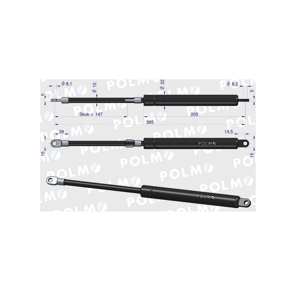 Siłownik podnoszenia maski John Deere AL78435 POLMO