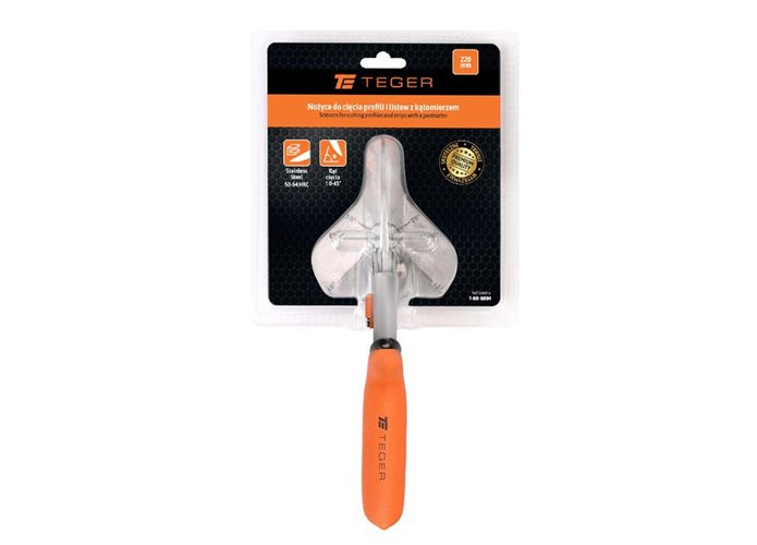Nożyce do cięcia profili i listew z kątomierzem / TEGER
