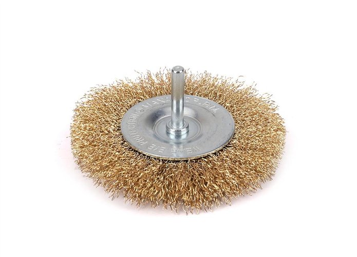 Szczotka tarczowa z trzpieniem - drut falowany FI 6/100 mm / TEGER