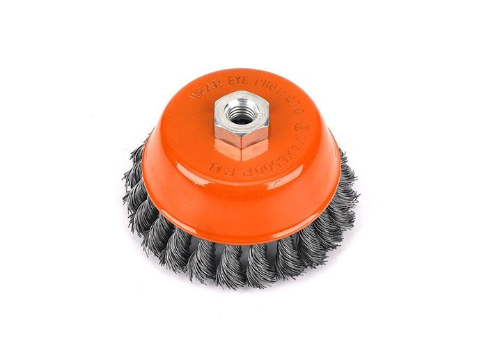 Szczotka doczołowa z nakrętką - drut skręcany M14/120 mm / TEGER