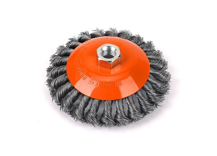 Szczotka tarczowa z nakrętką - drut skręcany M14/120 mm / TEGER