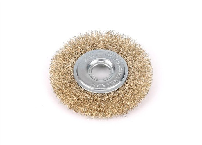 Szczotka tarczowa z otworem - drut falowany FI 22/120 mm / TEGER