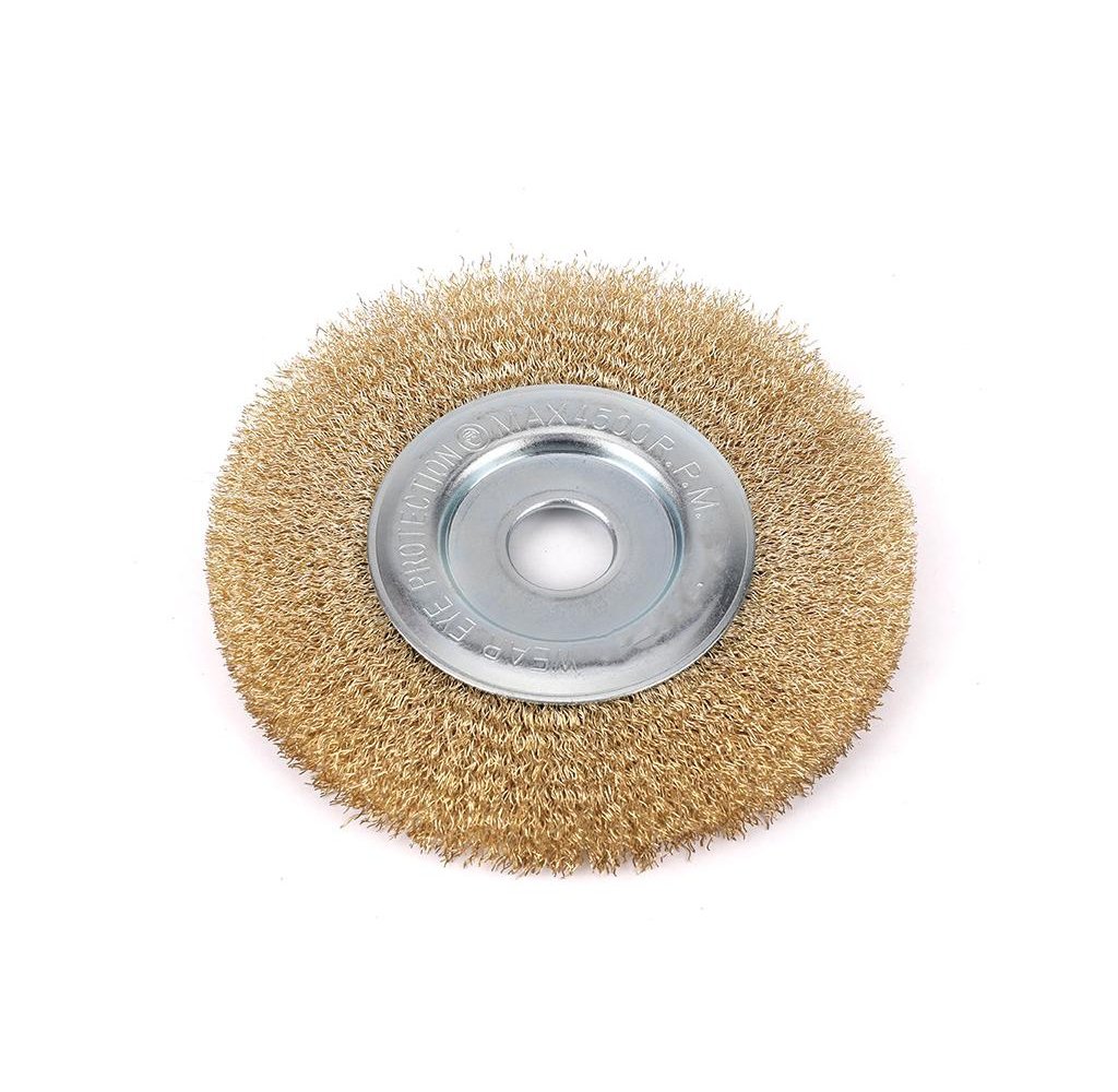 Szczotka tarczowa z otworem - drut falowany FI 22/150 mm / TEGER