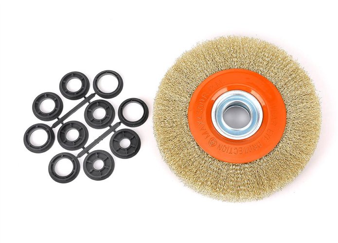 Szczotka tarczowa z otworem - drut falowany FI 32/200 mm / TEGER