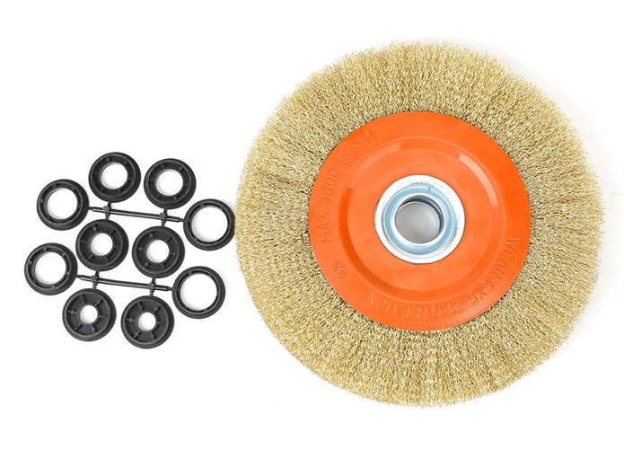 Szczotka tarczowa z otworem - drut falowany FI 32/250 mm / TEGER