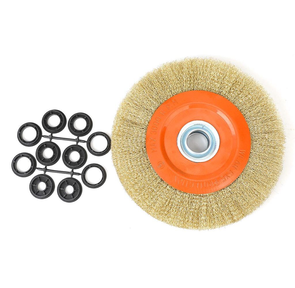 Szczotka tarczowa z otworem - drut falowany FI 32/250 mm / TEGER