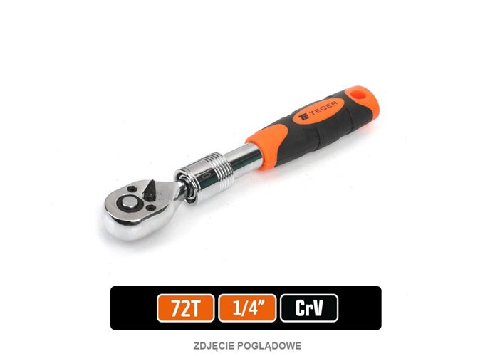 Grzechotka teleskopowa 1/4" 72T / TEGER
