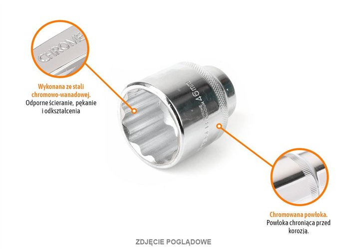 Klucz nasadowy 3/4" dwunastokątny 34 mm / TEGER
