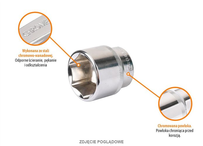 Klucz nasadowy 1/2" sześciokątny 8 mm / TEGER