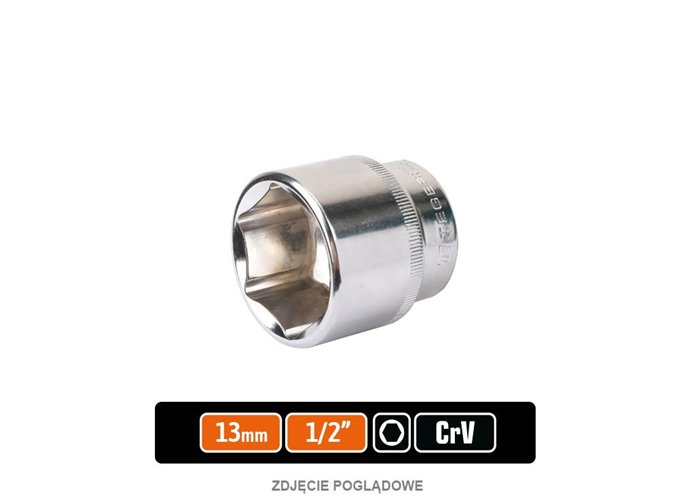 Klucz nasadowy 1/2" sześciokątny 13 mm / TEGER