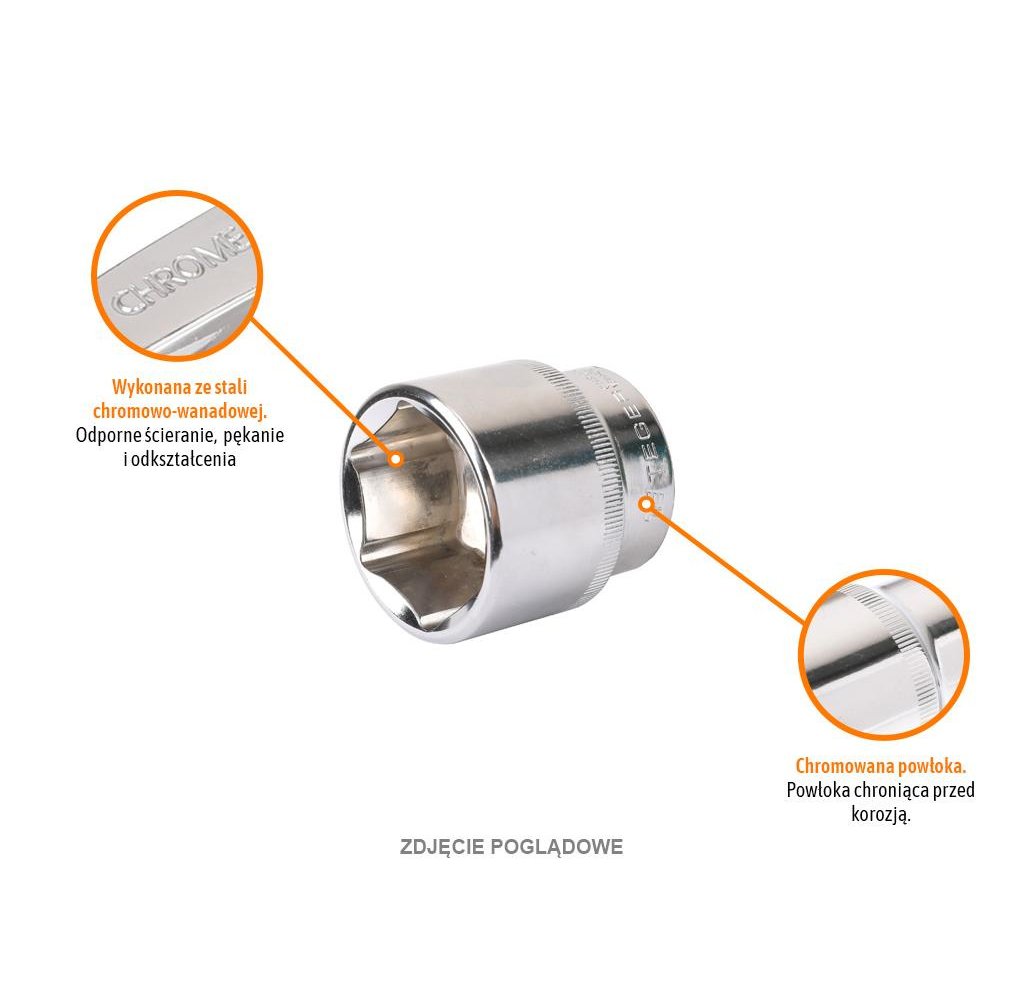 Klucz nasadowy 1/2" sześciokątny 29 mm / TEGER