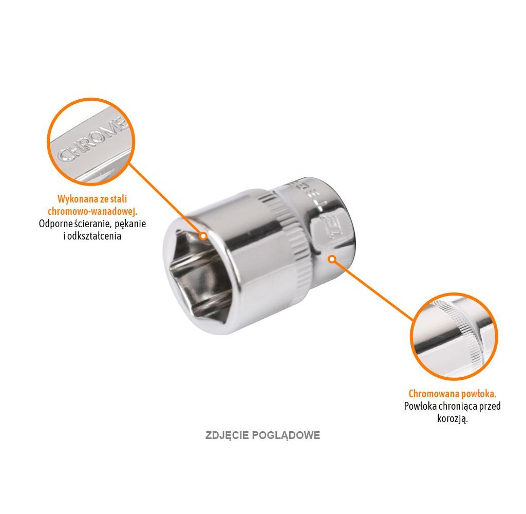 Klucz nasadowy 1/4" sześciokątny 6 mm / TEGER