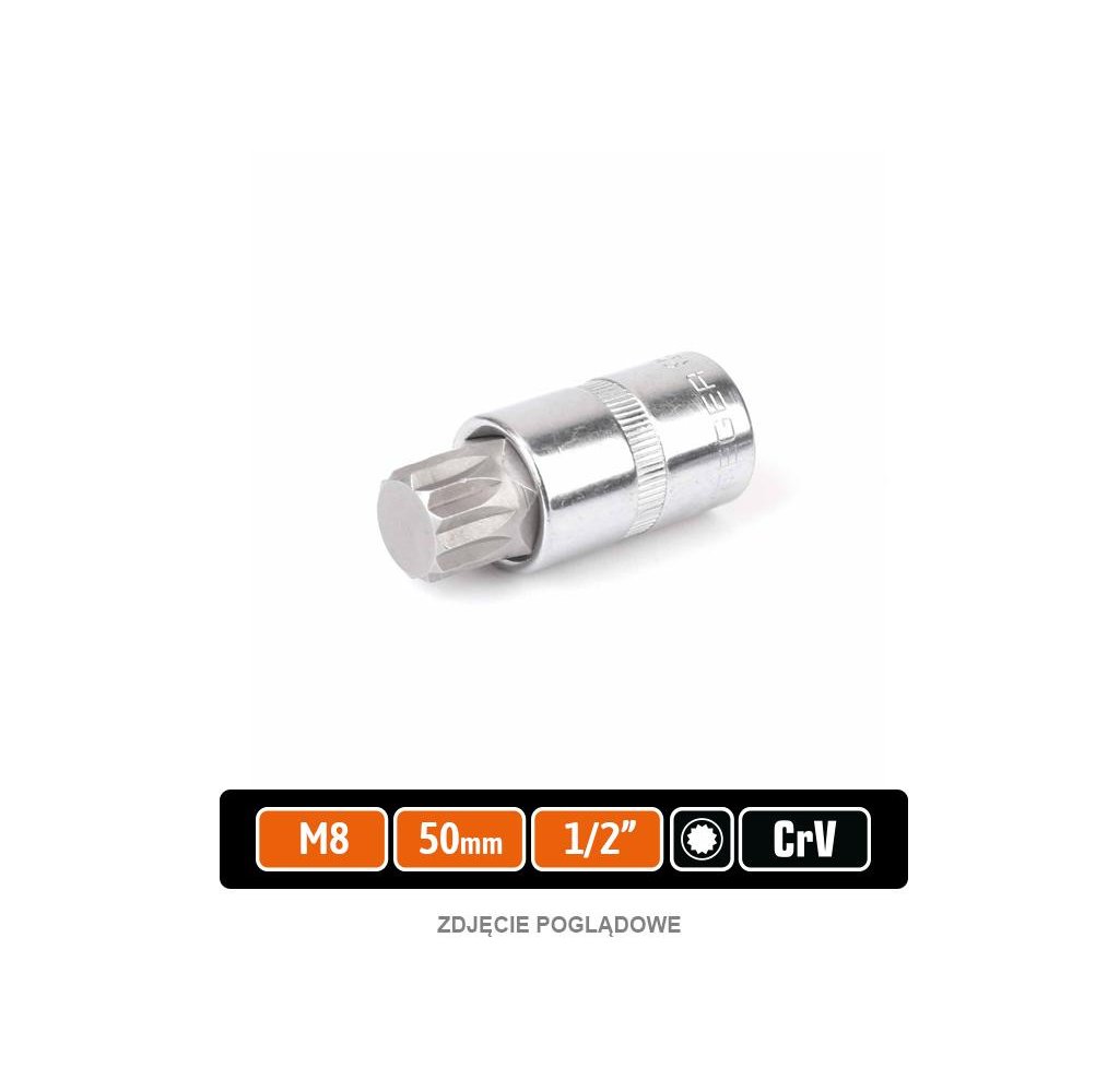 Klucz nasadowy 1/2" z bitem SPLINE 55 mm/M8 / TEGER