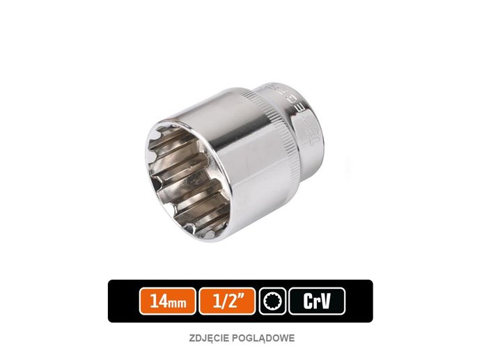 Klucz nasadowy 1/2" SPLINE 14 mm / TEGER