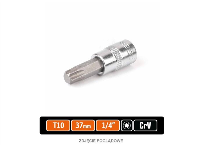 Klucz nasadowy 1/4" z bitem TORX 37 mm/T10 /TEGER