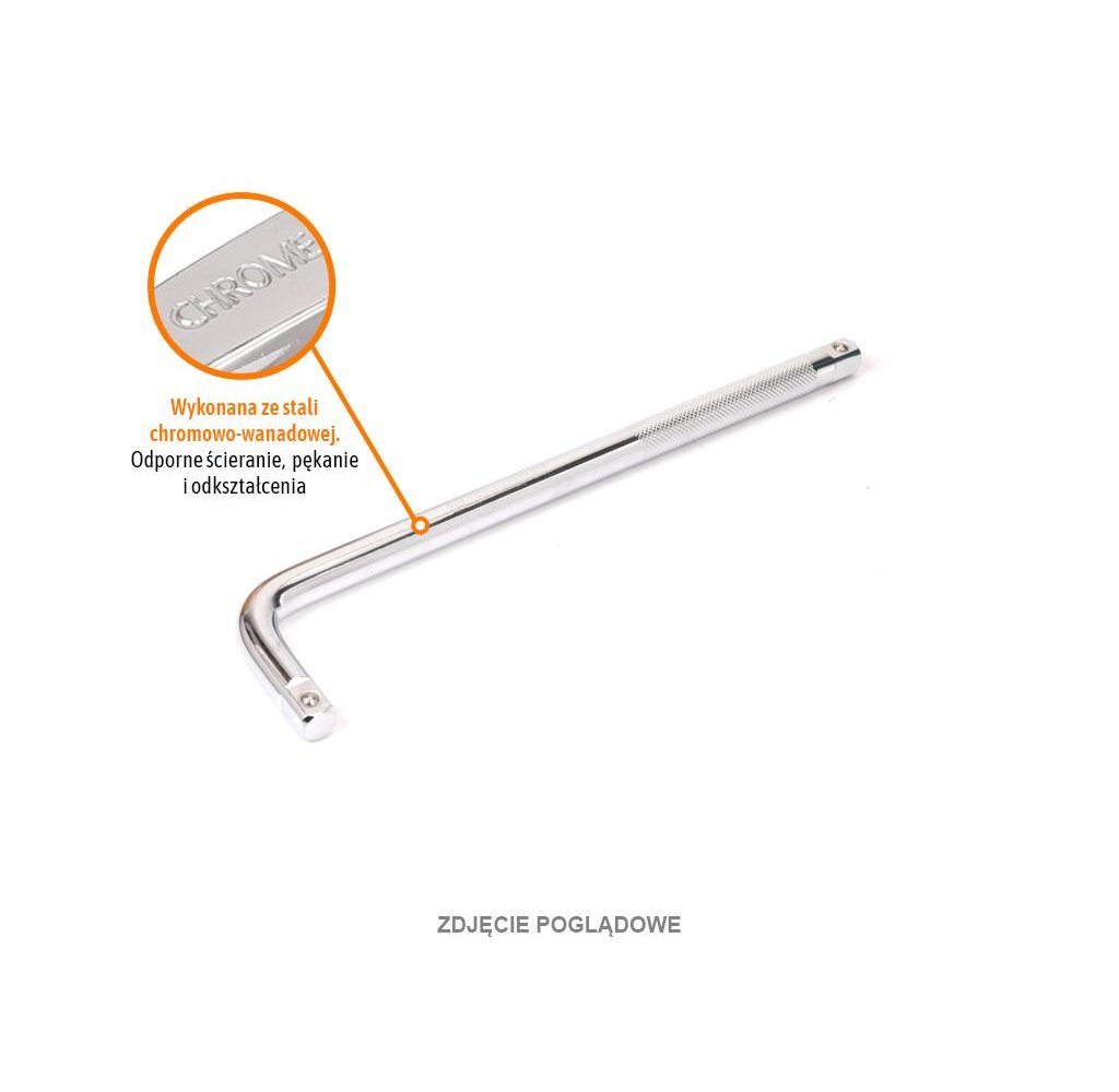 Pokrętło do nasadek TYP L 3/4" 450 mm / TEGER