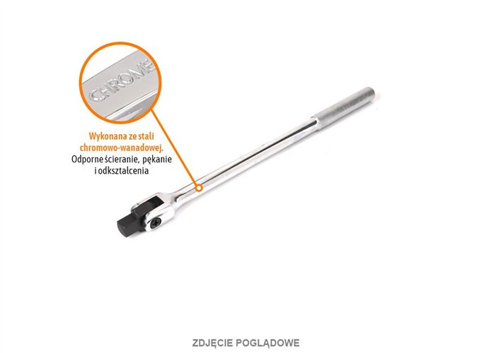 Pokrętło do nasadek obrotowe - uchylne 1/2" 250 mm / TEGER