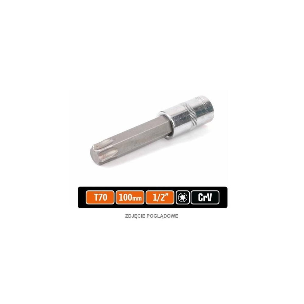 Klucz nasadowy 1/2" z bitem TORX 100 mm/T70 / TEGER