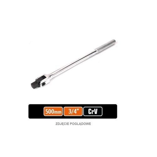 Pokrętło do nasadek obrotowe - uchylne 3/4" 500 mm / TEGER