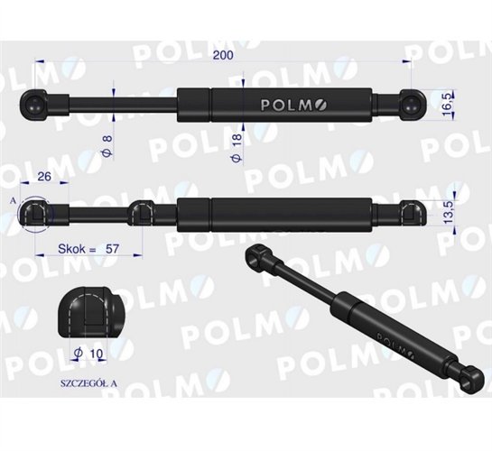 Siłownik drzwi New Holland 44910471 POLMO