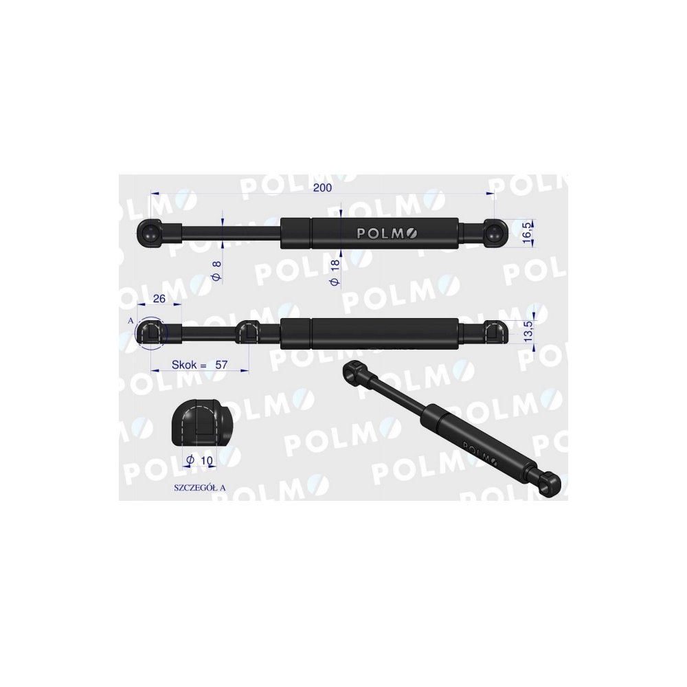 Siłownik drzwi New Holland 44910471 POLMO