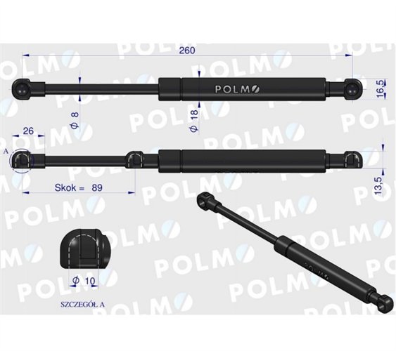 Siłownik drzwi John Deere AL78435 POLMO