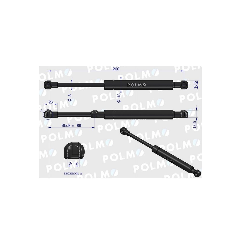 Siłownik drzwi John Deere AL78435 POLMO