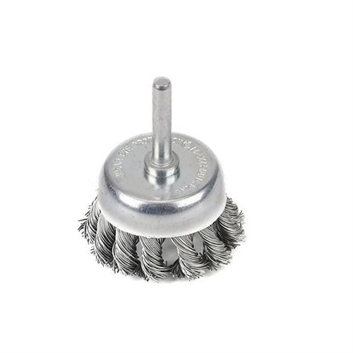 Szczotka doczołowa z trzpieniem - drut skręcany FI 6/50 mm / TEGER