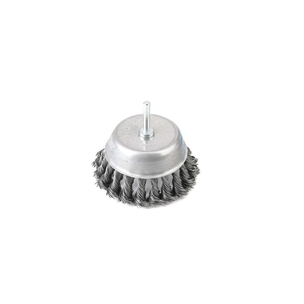 Szczotka doczołowa z trzpieniem - drut skręcany FI 6/100 mm / TEGER