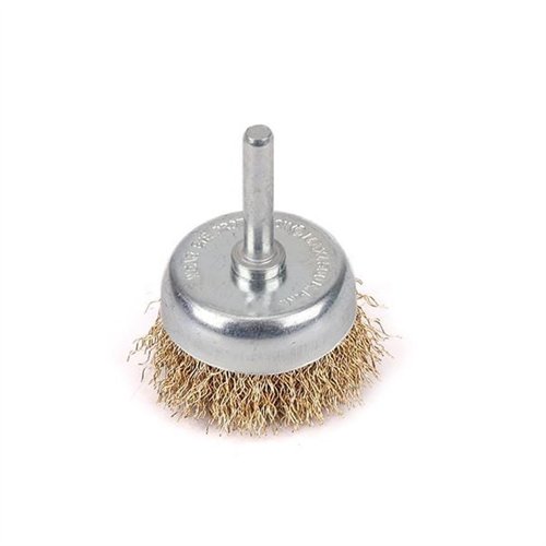 Szczotka doczołowa z trzpieniem - drut falowany FI 6/50 mm / TEGER