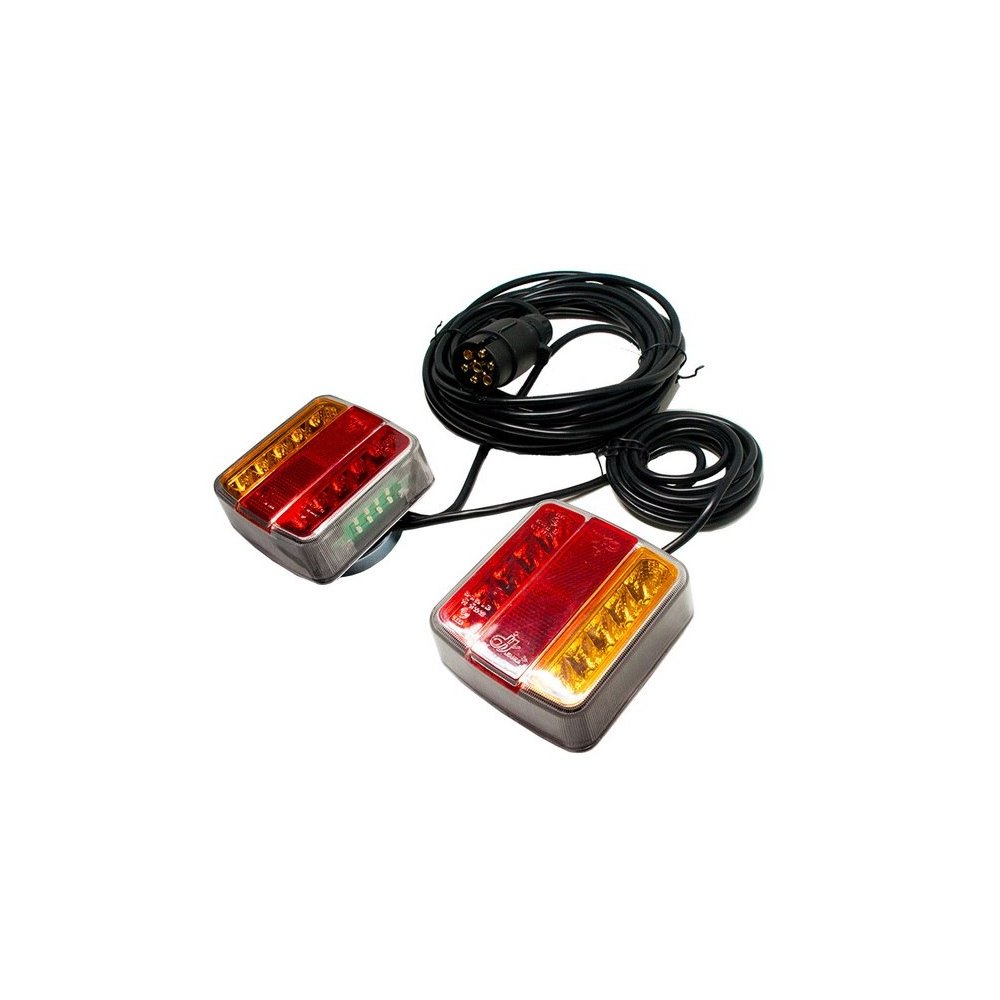 Zestaw lamp tylnych 7,5m LED 12V na magnes