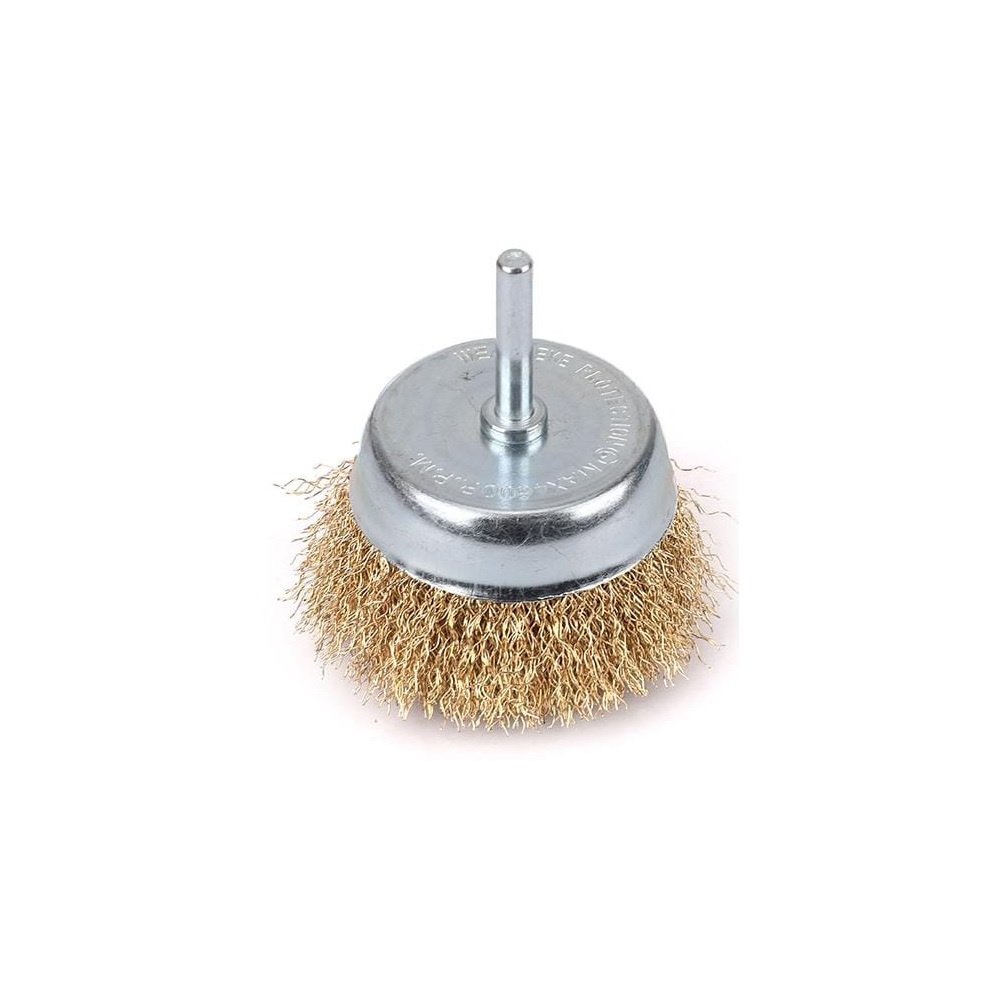 Szczotka doczołowa z trzpieniem - drut falowany FI 6/80 mm / TEGER