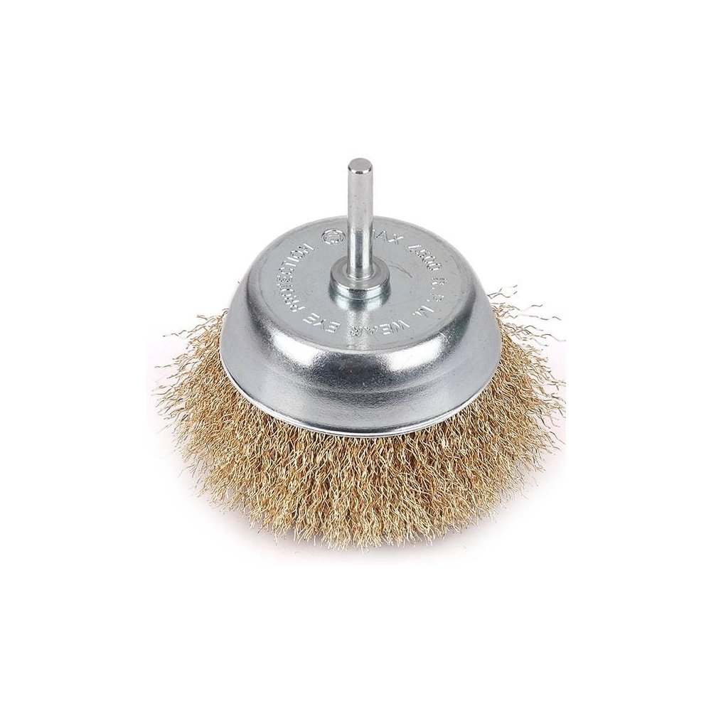 Szczotka doczołowa z trzpieniem - drut falowany FI 6/100 mm / TEGER