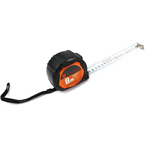 Miara stalowa rozwijana kompaktowa 8m 27mm grubość taśmy 0,16mm TEGER