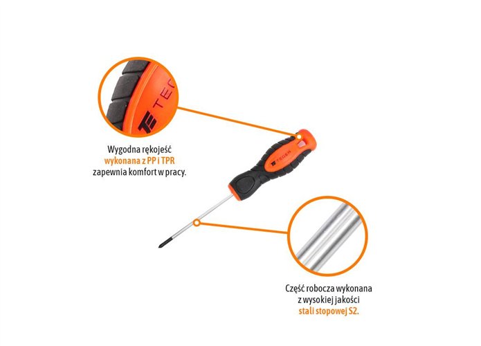 Wkrętak krzyżowy PH 0x75mm /TEGER