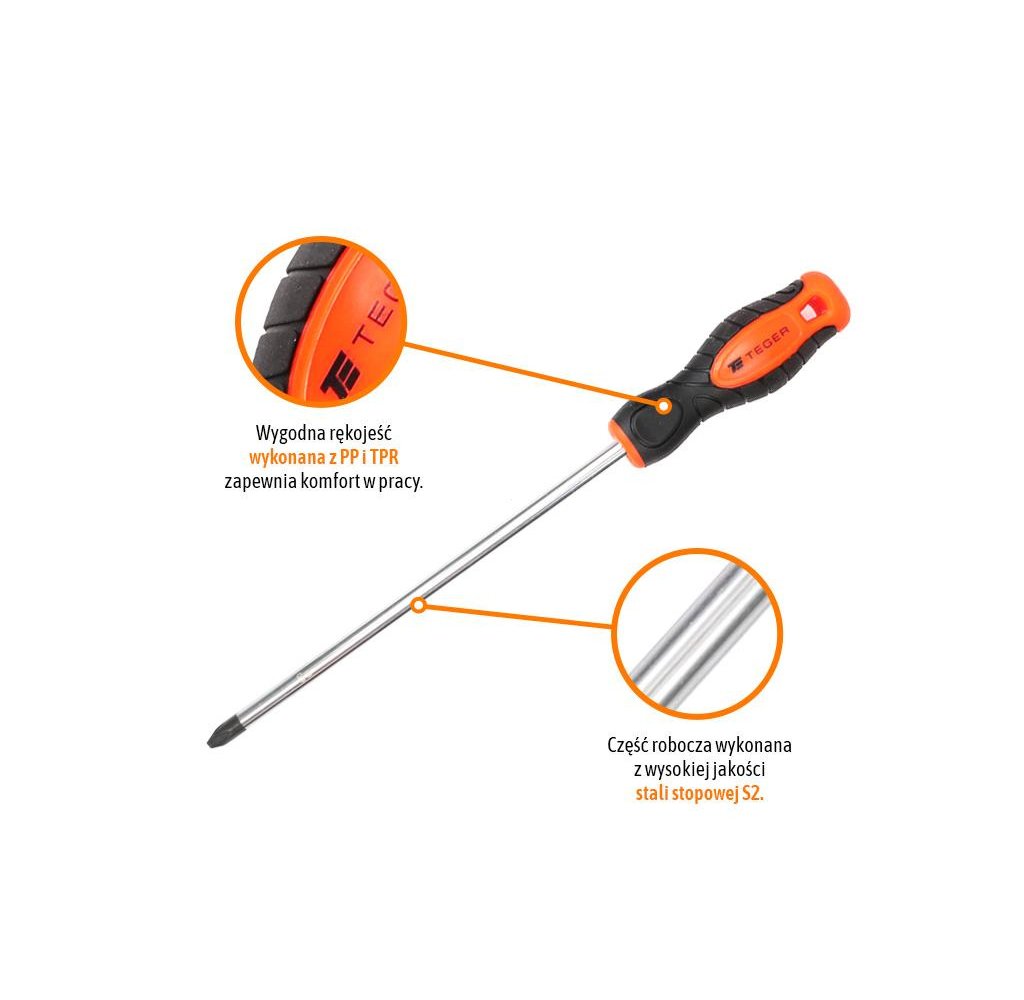 Wkrętak krzyżowy PH 3x200mm /TEGER