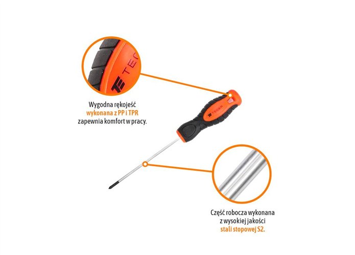Wkrętak krzyżowy PZ 0x100mm /TEGER
